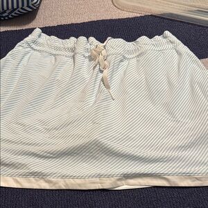 Striped White and Blue Women's Skort